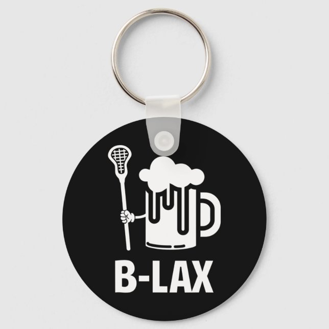 Porte-clés Lacrosse Drôle Cadeau Homme Entraîneur Beer Lover  (Recto)