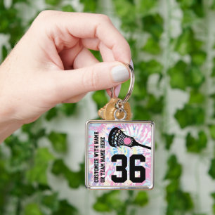 Porte-clés Lacrosse Sports Jersey Numéro Nom de l'équipe Gi