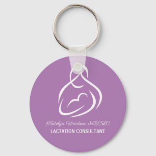 Porte-clés Lactation Consultant Custom Purple Breastfeeding
