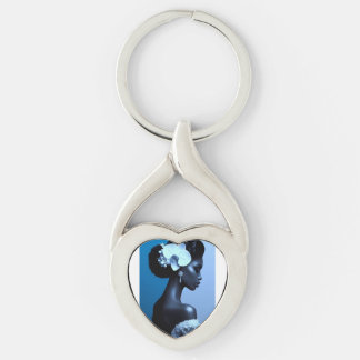 Porte-clés Lady Blue Metal Keychain