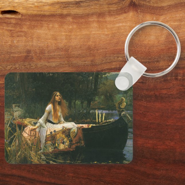 Porte-clés Lady Shalott On Boat par John William Waterhouse (Recto)