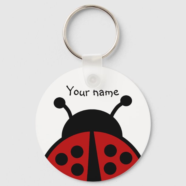 Porte-clés Ladybug avec ton nom (Recto)