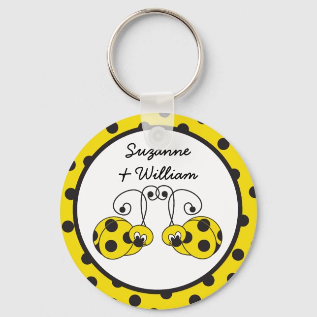 Porte-clés Ladybug Couple Jaune Porte - clé (Recto)