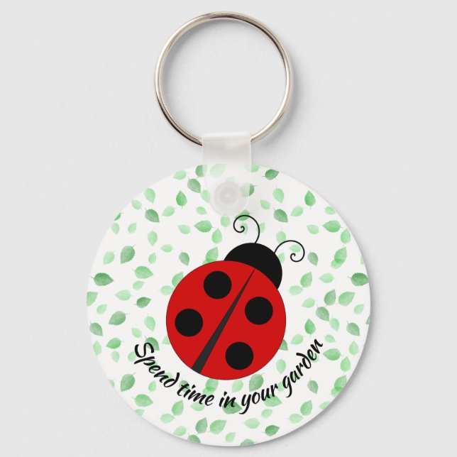 Porte-clés LadyBug et Porte - clé de design Feuille (Recto)