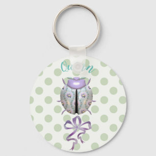 Porte-clés Ladybug polka dot floral cute keychain