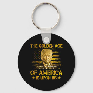 Porte-clés L'Âge d'Or de l'Amérique Est Sur Nous Drôle Trump 