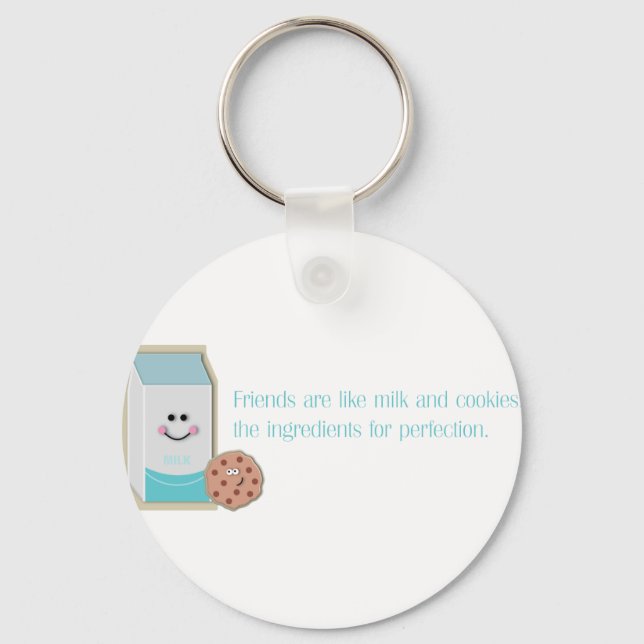 Porte-clés Lait et cookies (Recto)
