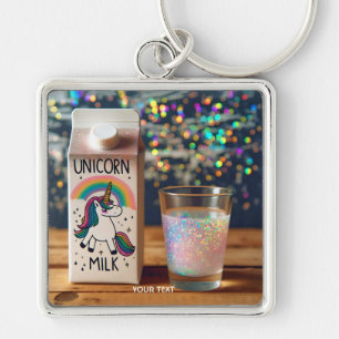 Porte-clés Lait mou Imaginaire Unicorne arc-en-ciel