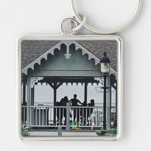 Porte-clés Lakeside Chautauqua Yoga Silhouette Imprimer