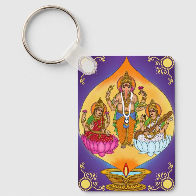 Porte-clés Lakshmi Ganesh Keychain (Recto)