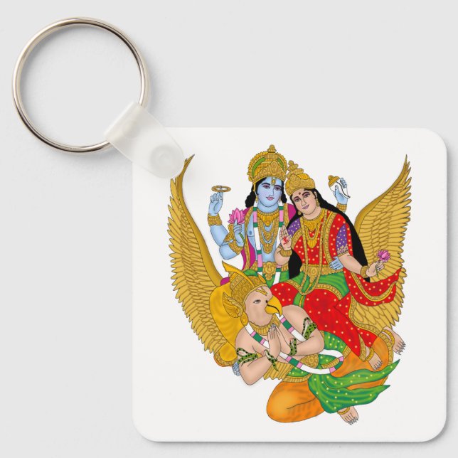 Porte-clés Lakshmi Narayan Keyring – Divine Keychain for Dail (Recto)