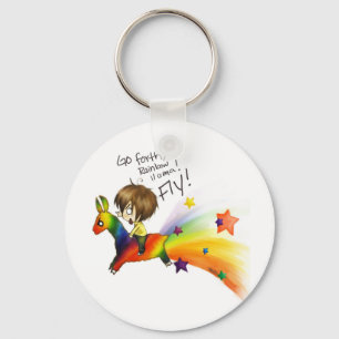 Porte-clés Lama d'arc-en-ciel