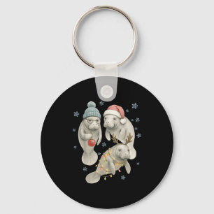 Porte-clés Lamantin Noël Lamantin Père Noël Renne Lumières Ho