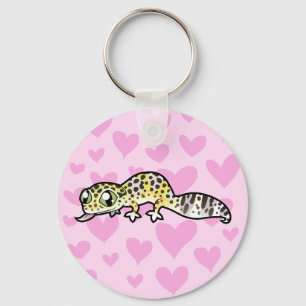 Porte-clés L'amour des geckos léopard