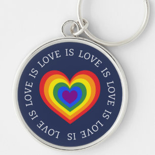 Porte-clés L'amour est amour Coeur arc-en-ciel LGBTQ Pride Ma