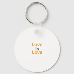 Porte-clés L'amour est amour orange bleu coloré fierté LGBTQ