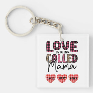 Porte-clés L'amour est appelé maman, personnalisable maman ca