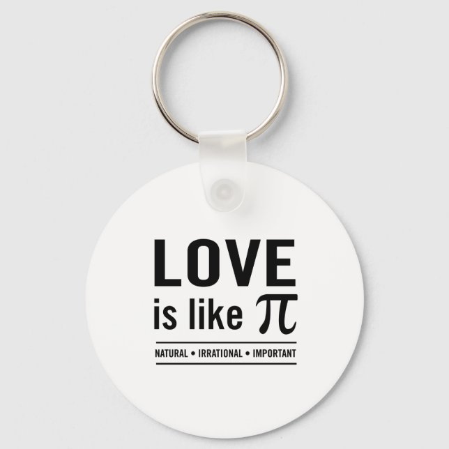 Porte-clés L'Amour Est Comme Pi (Recto)