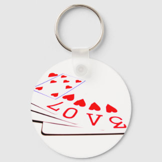 Porte-clés L'amour est dans les cartes