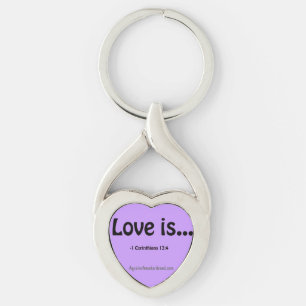 Porte-clés L'Amour Est Une Citation Bible