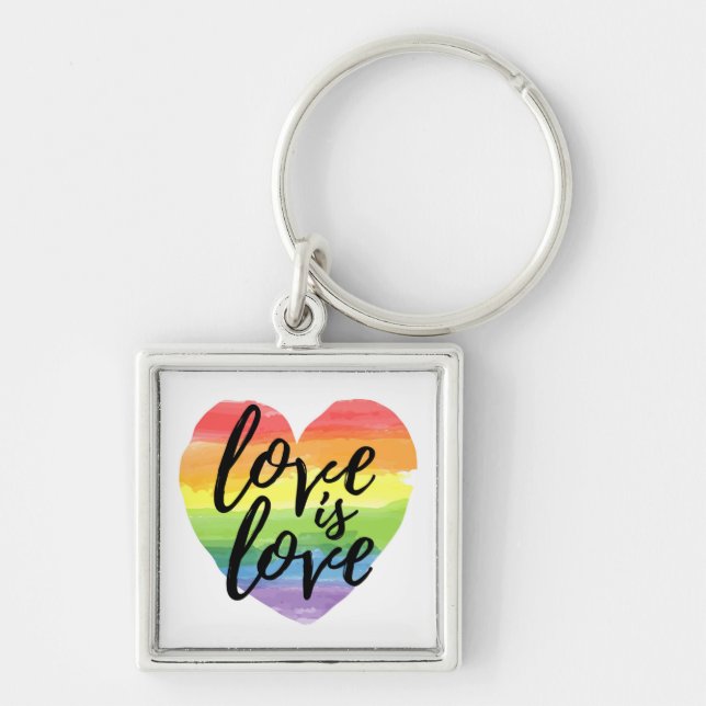 Porte-clés L'Amour | Rainbow Watercolor (Devant)