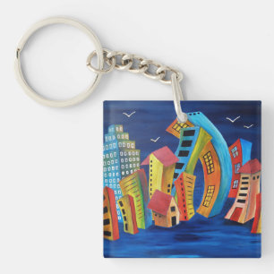 Porte-clés L'anneau clé flottant de la ville