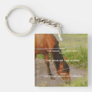 Porte-clés L'année du Cheval, citation 2026 
