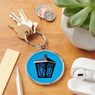 Porte-clés Lanterne de Hibou Bleu Clair