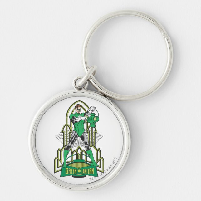 Porte-clés Lanterne verte avec lettres (Devant)