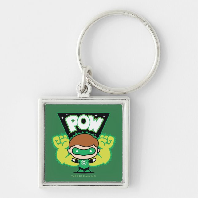 Porte-clés Lanterne verte Chibi Formant Des Poings Géants (Devant)