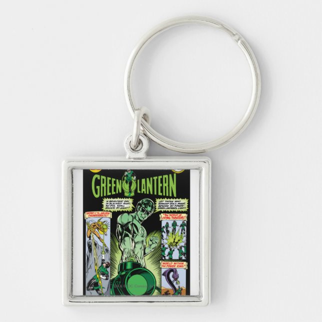 Porte-clés Lanterne verte - Comic vert ombragé (Devant)