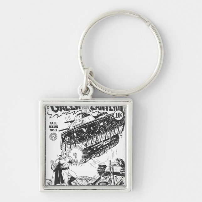 Porte-clés Lanterne verte dans les tranchées, noir et blanc (Devant)