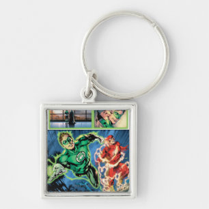 Porte-clés Lanterne verte et panneau Flash