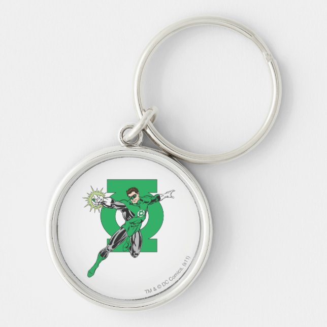 Porte-clés Lanterne verte et symbole (Devant)