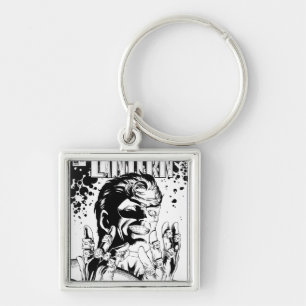 Porte-clés Lanterne verte - Nombreux anneaux, noir et blanc