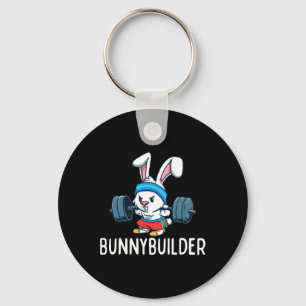 Porte-clés Lapin bodybuilder Lapin de Pâques Fitness Gym 