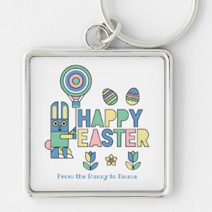 Porte-clés Lapin de Pâques Ballon – Personnalisé Mignon