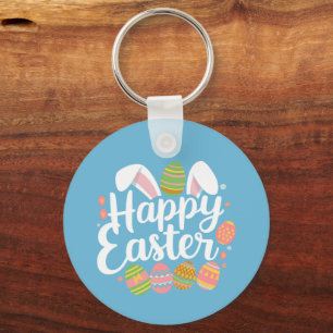 Porte-clés Lapin de Pâques Joyeuses Vacances de Pâques Œuf