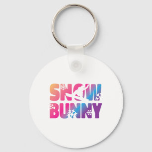 Porte-clés Lapin de ski Ski Bunny Lapin de neige 