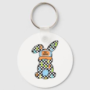Porte-clés Lapin drôle oeufs de Pâques Joyeuses Couples à car