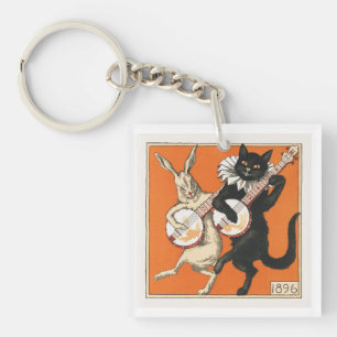 Porte-clés Lapin et chat dansants musicaux