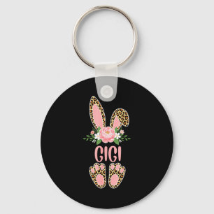 Porte-clés Lapin gigi léopard floral joyeuses pâques printemp