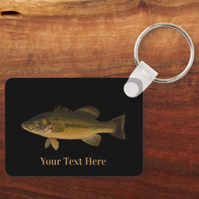 Porte-clés Largemouth Bass Your Text Here Fish (Recto)