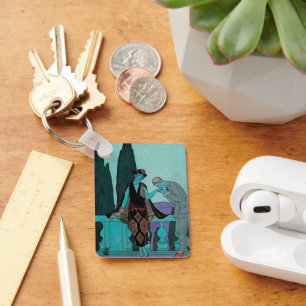 Porte-clés L'art déco vintage La Villa d'Este par George Barb