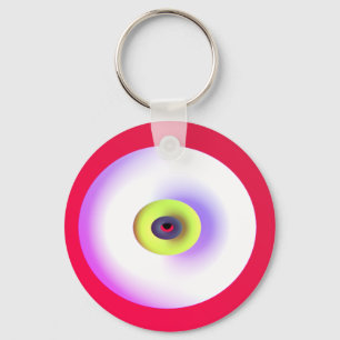 Porte-clés L'art graphique globes design chaux vert rouge bla