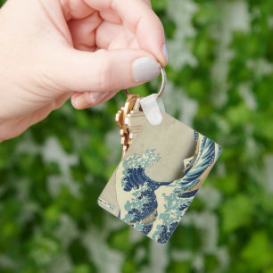 Porte-clés L'art japonais vintage, La Grande Vague par Hokusa
