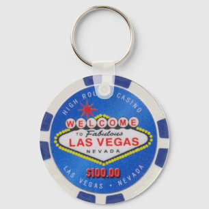 Porte-clés Las Vegas High Roller $100.00 Poker Chip Porte - c