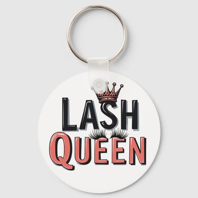 Porte-clés Lash Queen Funny Oye Lashes Se Comforment (Recto)