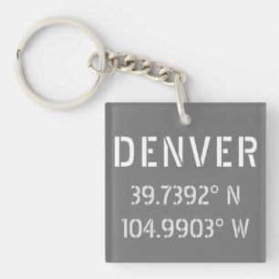 Porte-clés Latitude et longitude du Denver