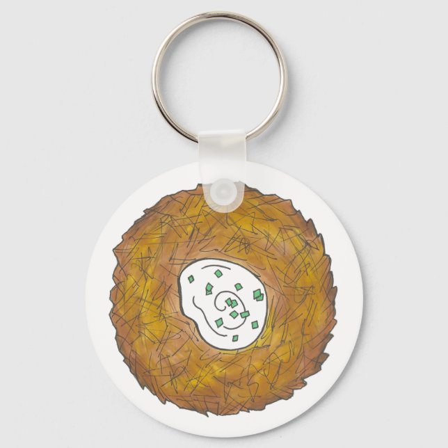 Porte-clés Latkes Potato Pancake Hanoukka Jewish Holiday Food (Recto)